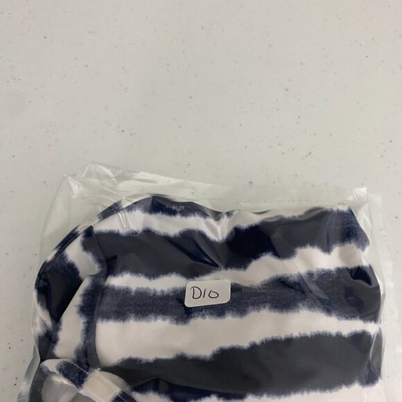 Athleta Wave Break One Piece Swimsuit Tie Dye Womens Medium Blue Cutout Knot - Picture 8 of 8